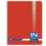 Тетрадь А5, 96 л., BRAUBERG, гребень, клетка, обложка картон, "INDAY", 400526, 4шт