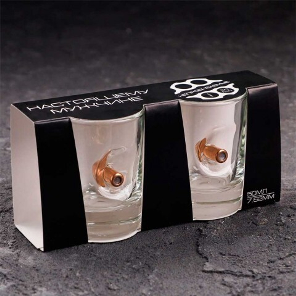 Стопки «Непробиваемые», 2 шт. с пулей, 50 мл