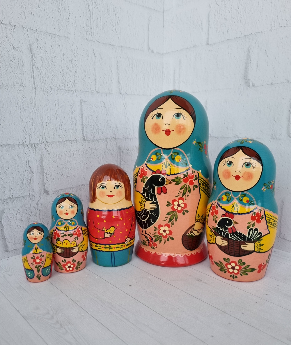 Матрешка "с курочкой" традиция 5мест