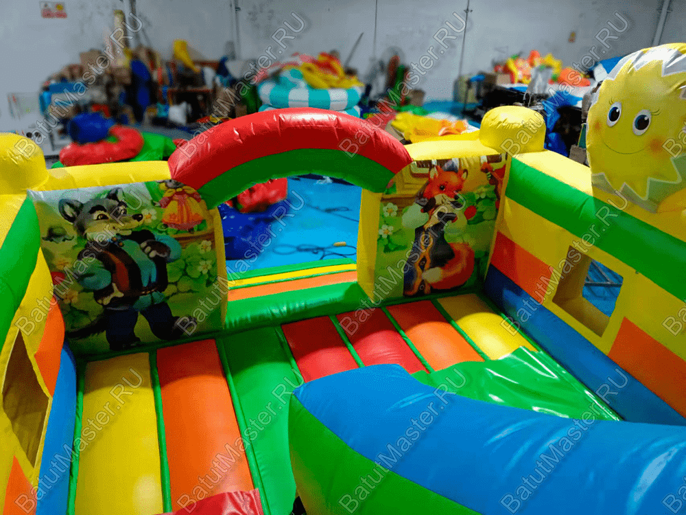 Надувная горка "Русская народная" 7*4*6 м