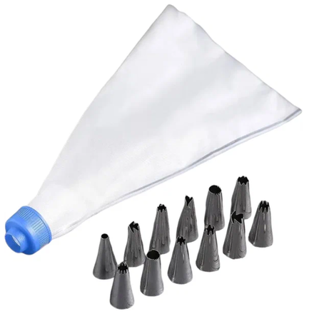 Кондитерский набор 12 насадок + мешок