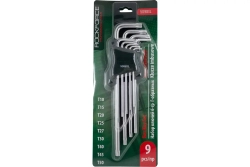 Набор ключей TORX RF-5098XL: экстра длинных Т10-Т50 9пр. на пласт. держат. ROCKFORCE