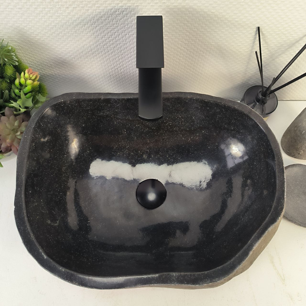Раковина из речного камня RS-65250 50*37*15 0856