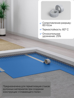 Клейкая лента SoundGuard водостойкая армированная 48 мм х 50 м (шт)