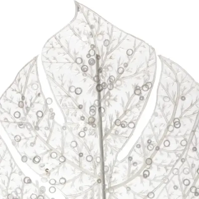 Ветка декоративная «Сказочный папоротник» 40 см, Белый