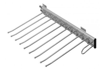 Вешалка для брюк, боковой монтаж, правый, 330х467x100, хром/черный