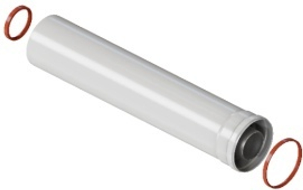 ROMMER RCA-6010-000500 Удлинитель дымохода коакс. раструбн. 60/100 L 500