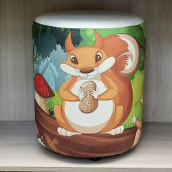 Пуф с рисунком