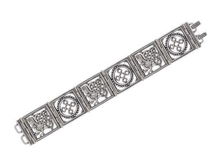 "Феникс" браслет  в серебряном покрытии из коллекции "Классика" от Jenavi с замком пряжка