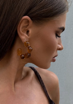 Серьги "Amber", 41мм