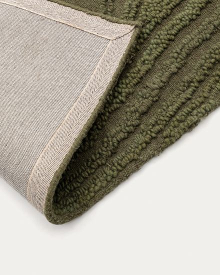 Ковер Veiza из зеленой шерсти 160 x 230 см