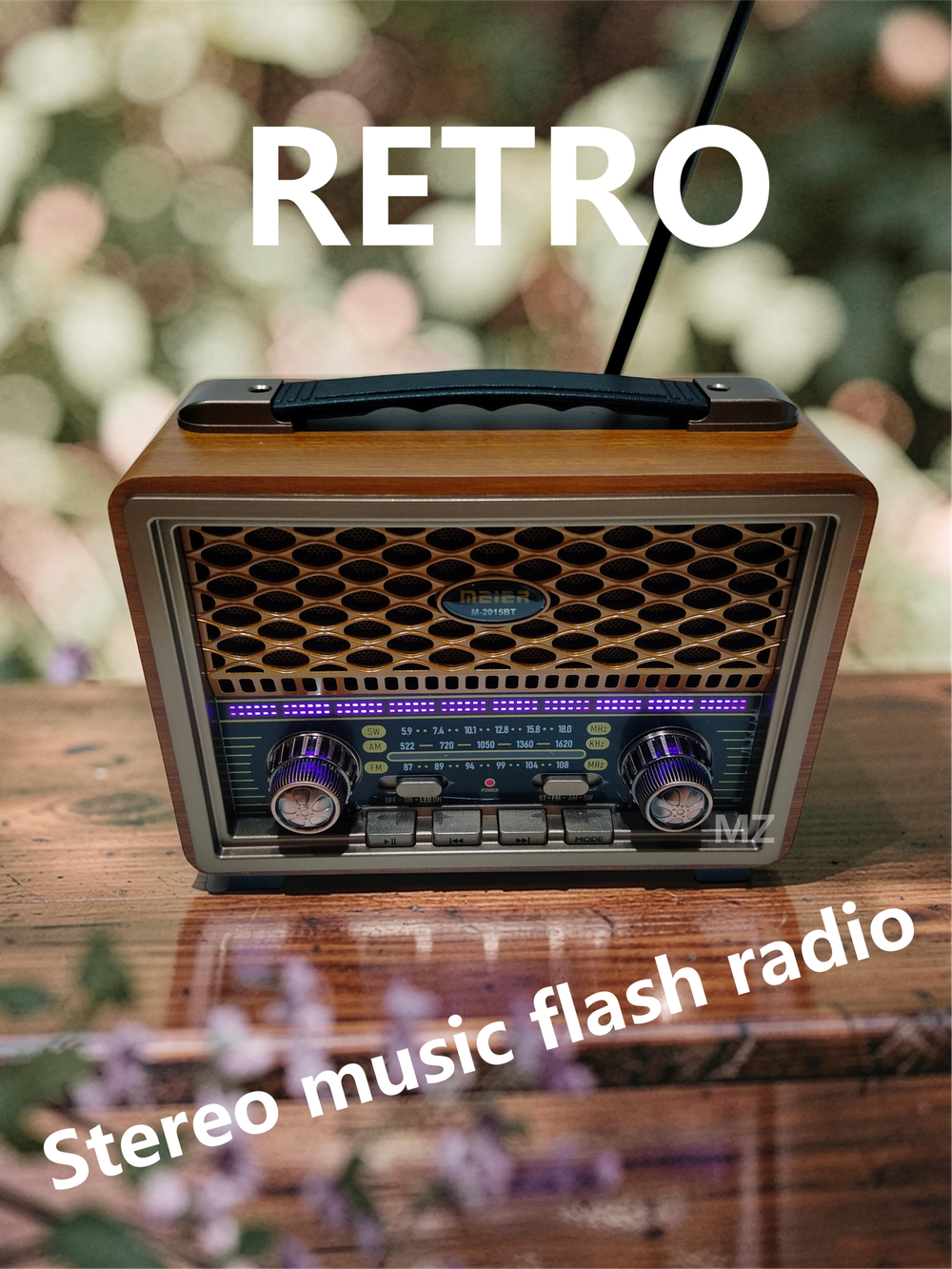 Радиоприемник в ретро стиле Bluetooth+ MP3 плеер M-2015BT