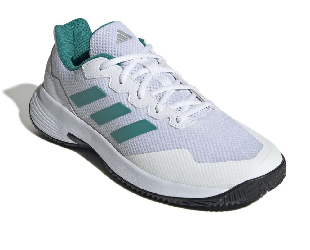 Мужские кроссовки теннисные Adidas GameCourt 2 M - cloud white/pure teal/core black