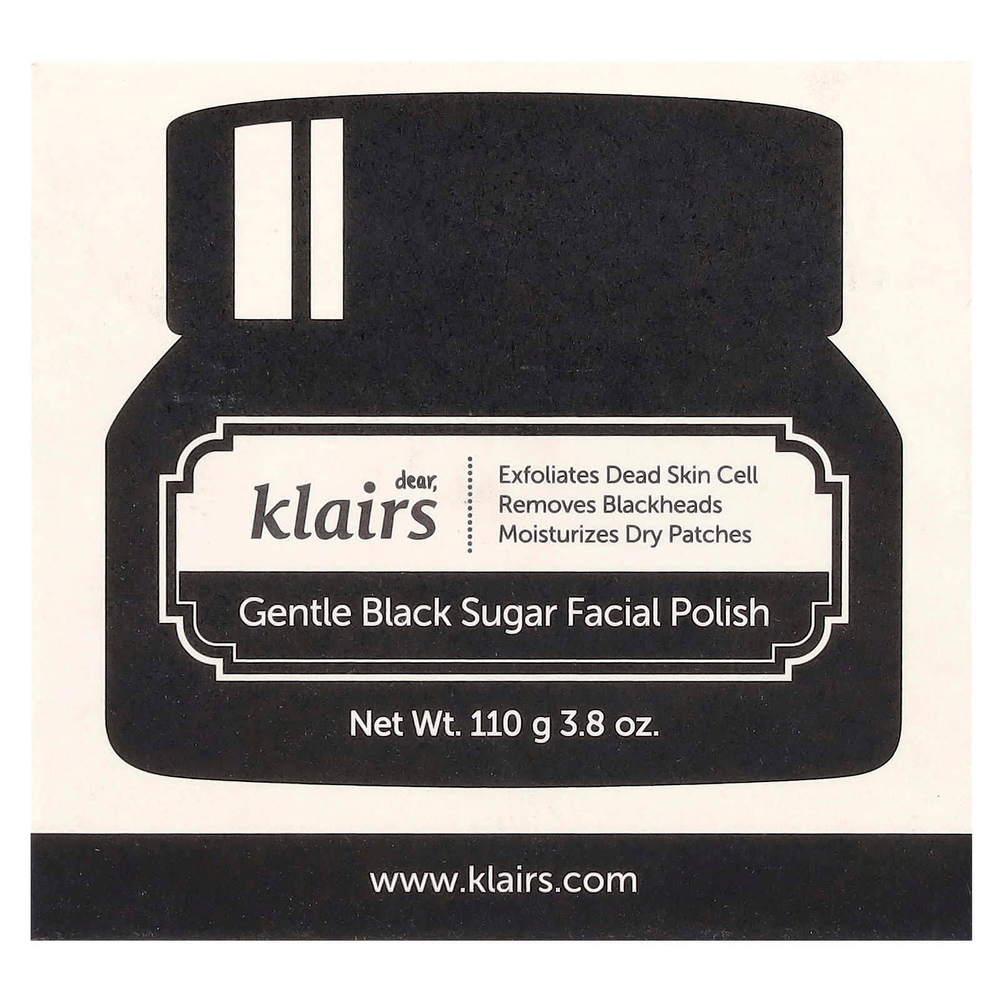Dear, Klairs, скраб для лица с черным сахаром, 110 г (3,8 унции)