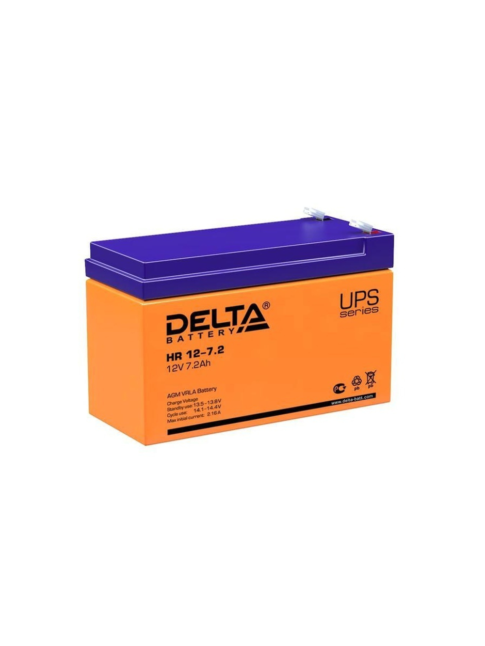 Аккумулятор UPS 12В 7.2А.ч HR 12-7.2 Delta 4614010180011