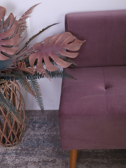 Диван "Twist" антивандальный велюр Lilac/натурал. Для кухни, прихожей, салона красоты, офиса. 100х67х80 см