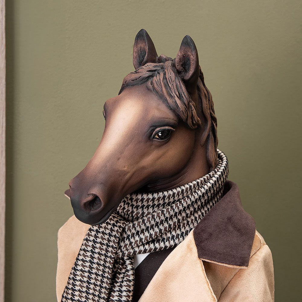 Кукла интерьерная коллекционная Конь Сэр Джон