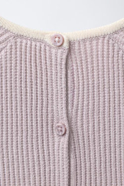 ZARA КОМБИНЕЗОН С КОНТРАСТНОЙ ОТДЕЛКОЙ, СВЕТЛО-СИРЕНЕВЫЙ