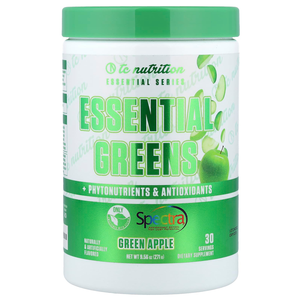 TC Nutrition, Essential Series, незаменимая зелень, фитонутриенты и антиоксиданты, зеленое яблоко, 271 г (9,56 унции)