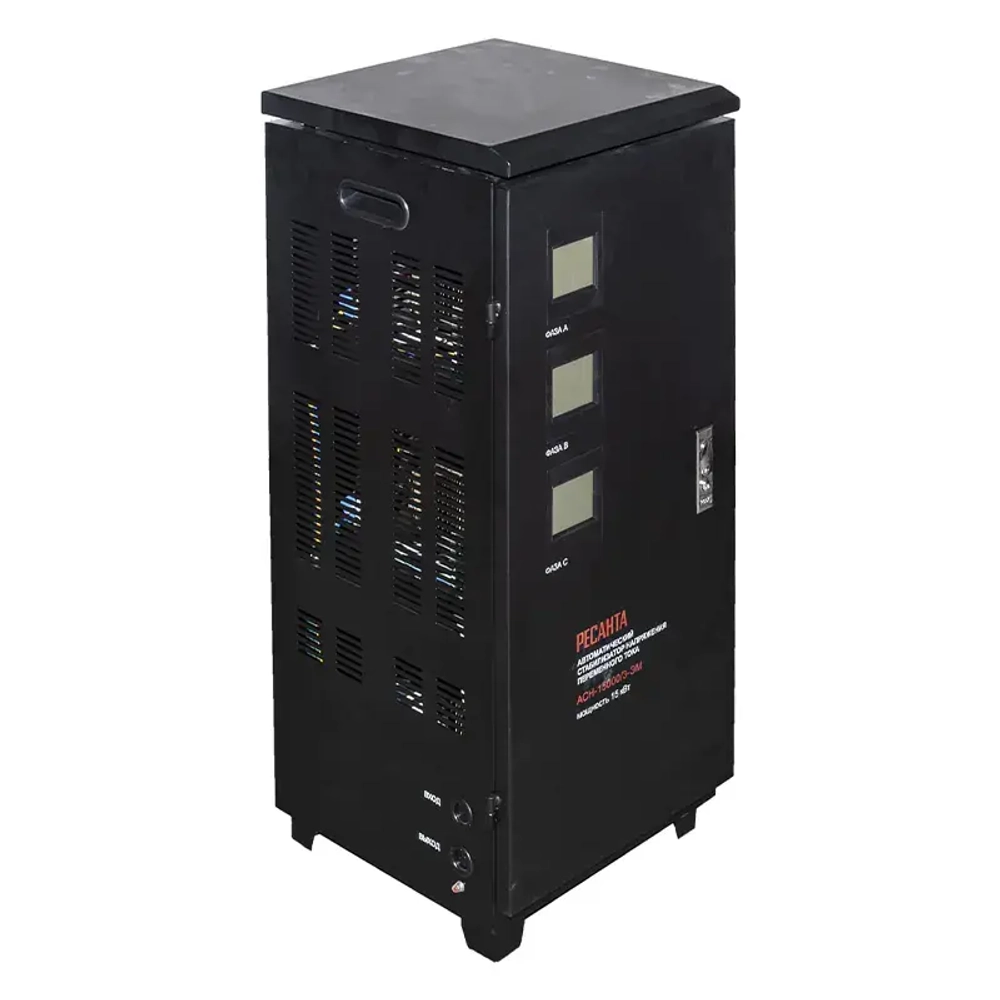 Ресанта АСН-15000/3-ЭМ трехфазный стабилизатор напряжения 63/4/5