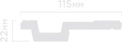 Карниз HiWood, 22x115 мм
