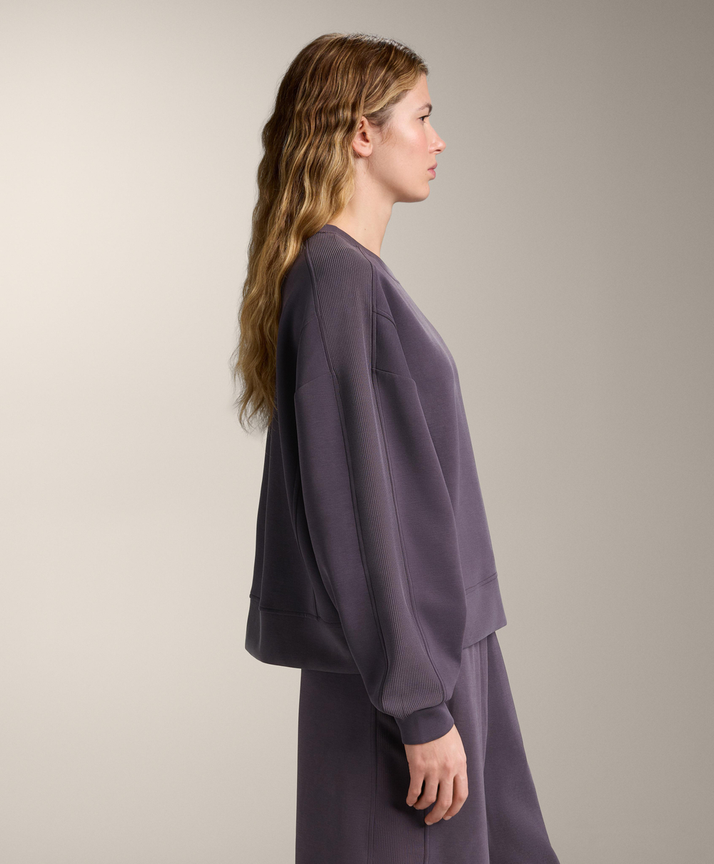 Oysho Мягкая толстовка, темно-баклажановый