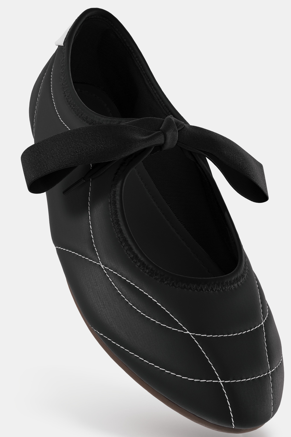 ZARA СПОРТИВНЫЕ БАЛЕТКИ С ОТСТРОЧКОЙ, ЧЕРНЫЙ