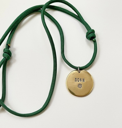 Адресник с простым дизайном 32 мм