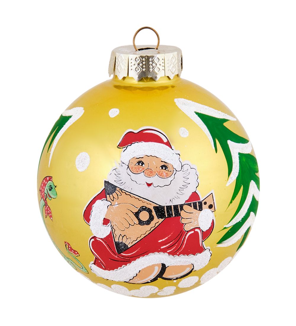 Элита НФШ-1714/2 Ел.украшение Шар «Дед Мороз со Змеей» 85 мм