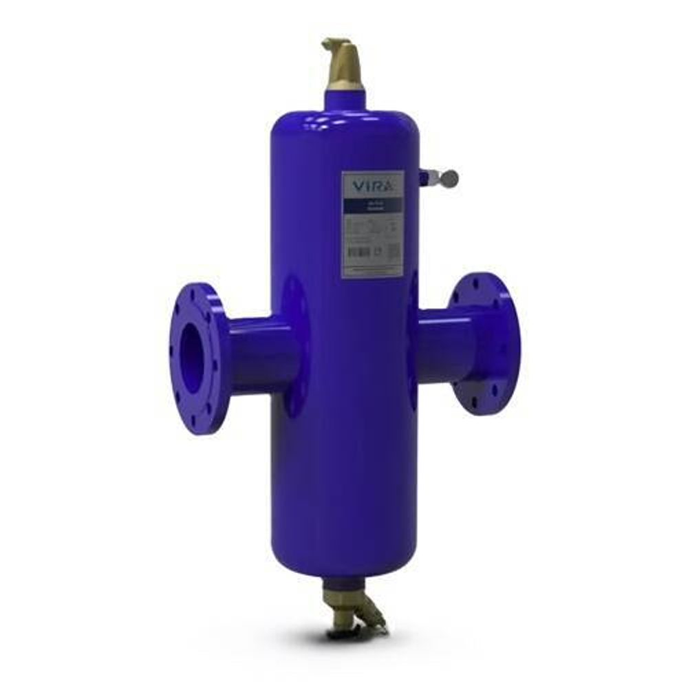 Сепаратор воздуха и шлама ViRA VIRAPlus - Ду200 мм (ф/ф, PN10, Tmax 110°C, с магнитной вставкой)