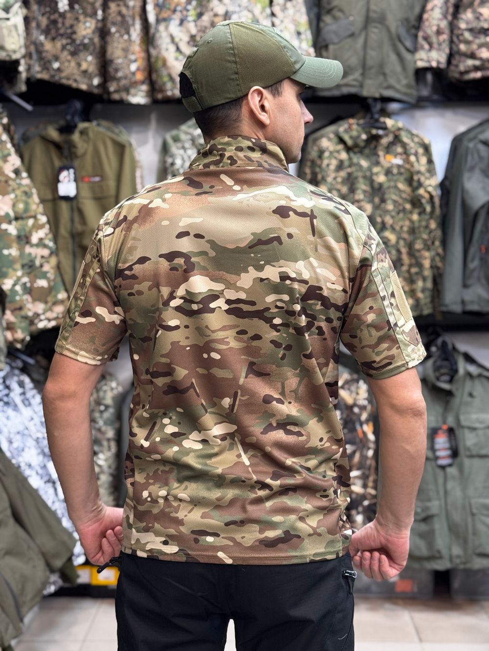 Футболка мультикам с воротом