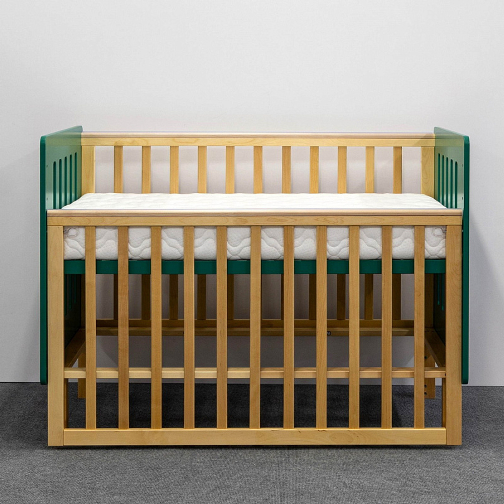 Кровать Antemi Mari 120х60 Ник 14 3/д Зеленый/дерево