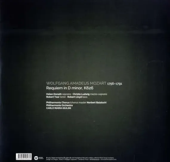 Wolfgang Amadeus Mozart; Carlo Maria Giulini; Philharmonia Orchestra; Chorus - Requiem in D minor, K626
