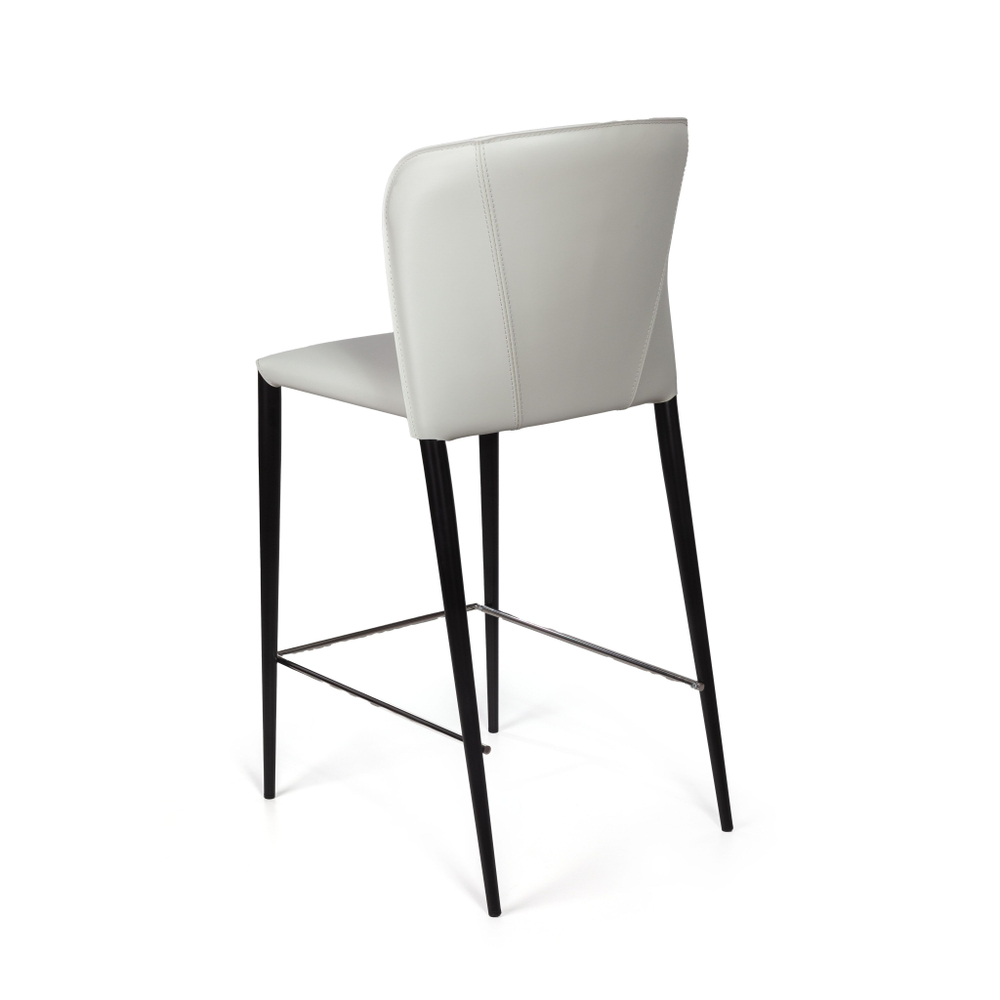 Стул полубарный Albert, кожа белый