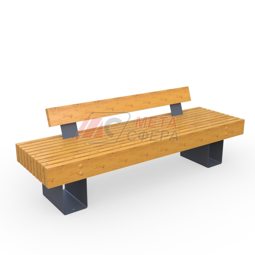 Скамейка Тобол сплошная спинка