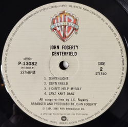 Винтажная виниловая пластинка LP John Fogerty Centerfield (Japan 1985) (Obi Copy) The Old Man Down The Road