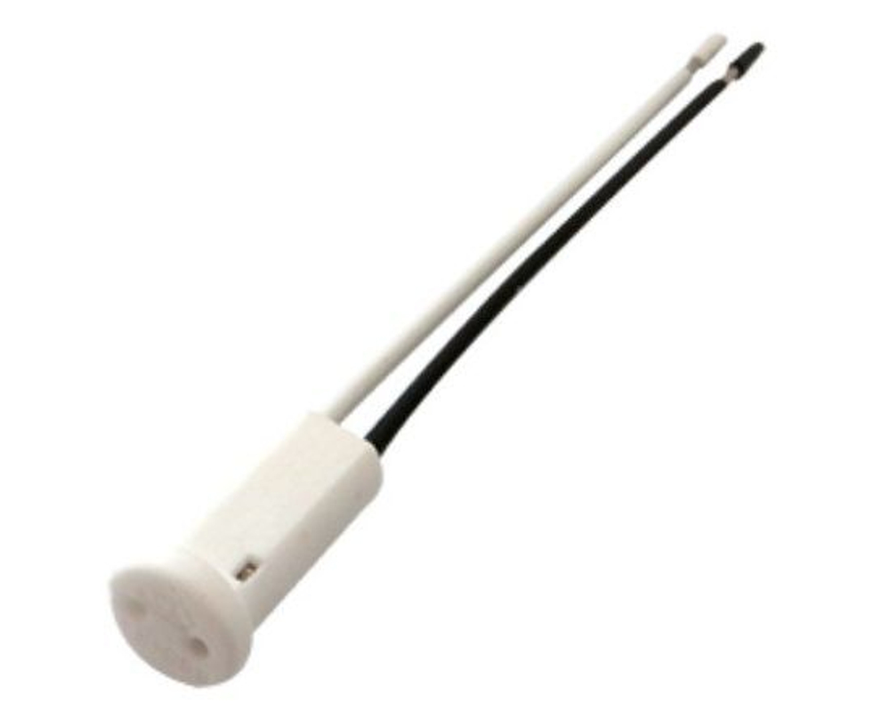 Патрон для лампы Ecola base керамический круглый торцевой с проводами 2х8 см G4 AB04LWEAY упаковка 50 шт.