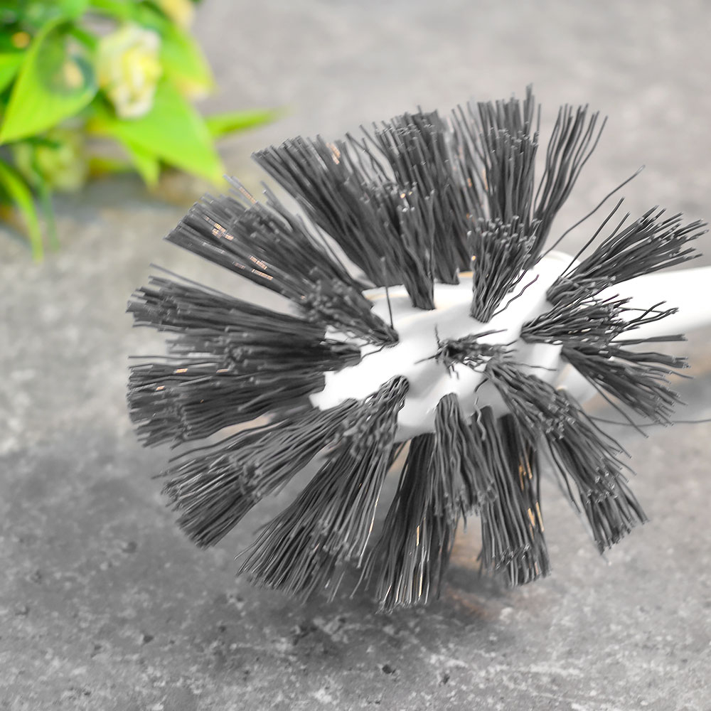 Ерш для туалета "Good" серая щетина, белая ручка