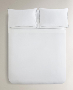 ZARA HOME САТИНОВЫЙ ПОДОДЕЯЛЬНИК, ЧЕРНЫЙ