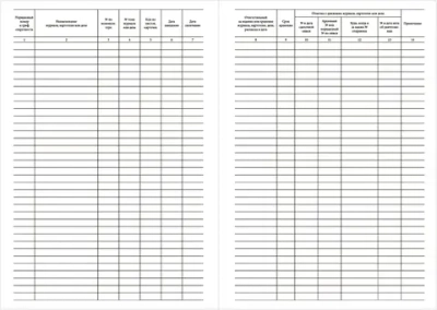 Журнал учета журналов, картотек и законченных производством дел 60 страниц мягкая обложка