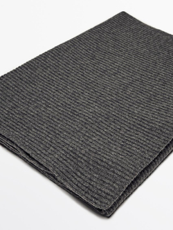 Massimo Dutti Шарф из шерсти и кашемира, маренго