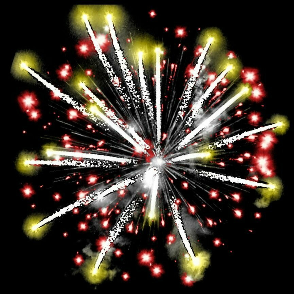 Салют, Фейерверк РС6360 Мороз и Ко (0,8" х 19 залпов) яркий, красочный салют. Высота до 25метров.