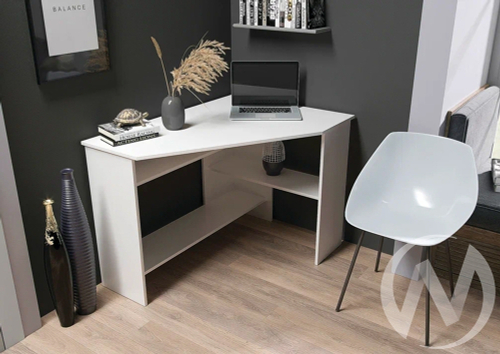 Стол компьютерный №7 (УПКФ) (Белый ФВ)