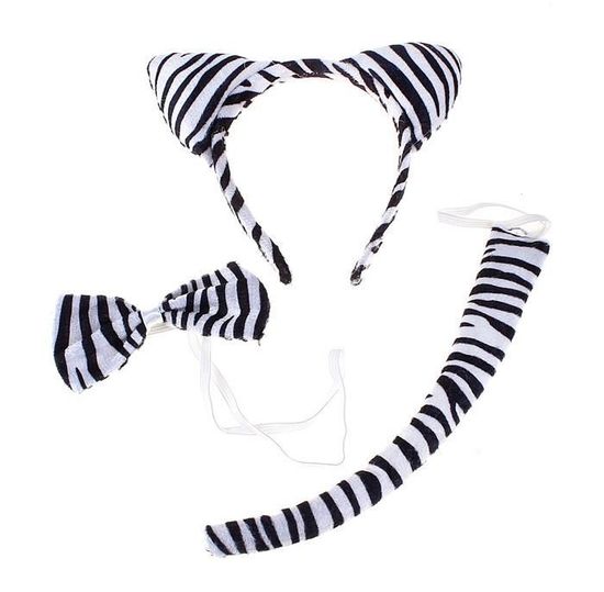 Карнавальный набор Полосатик, Зебра чёрный с белым