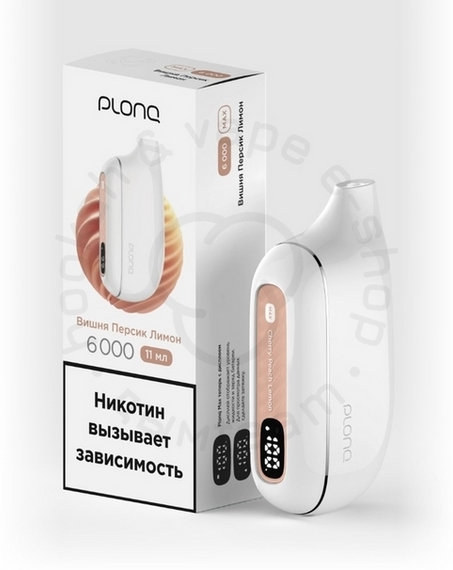 Plonq MAX 6000 ВИШНЯ ПЕРСИК ЛИМОН