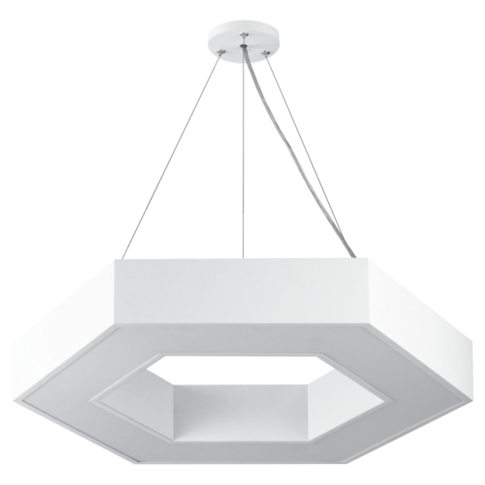 Светильник LED ЭРА Geometria SPO-124-W-40K-051 Hexagon 51Вт 4000К 4000Лм 800*800*80 белый подвесной драйвер внутри | Декоративные светильники Geometria