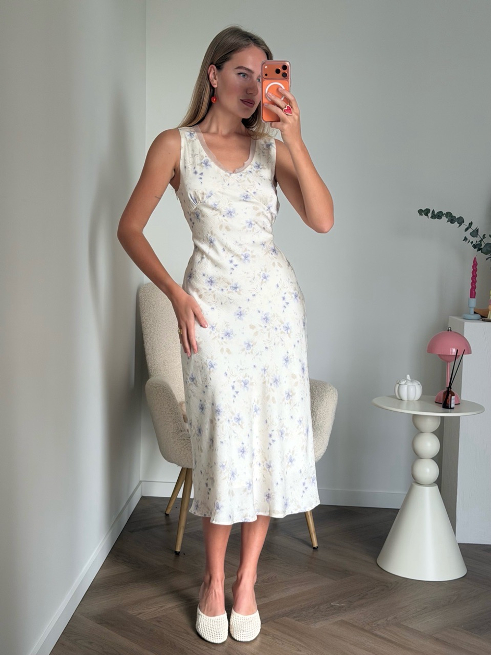 Платье Milk Bobble миди молочный