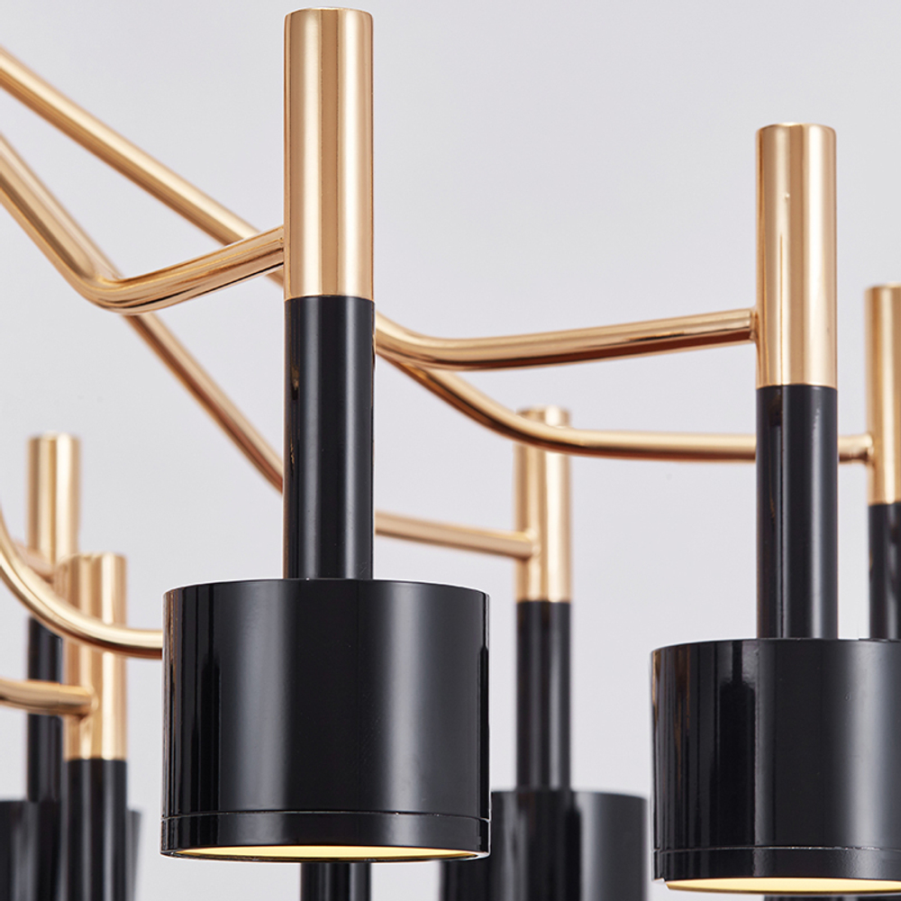 Pendant design lamp Ella by Delightfull (15 lampshades,  Black)