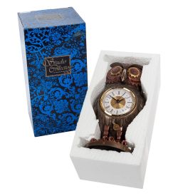 Veronese WS-186 Статуэтка-часы в стиле Стимпанк «Сова»