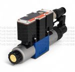 4WREE6W32-2X/G24K31/A1V - Пропорциональный распределитель с обратной связью по положению золотника со встроенным усилителем Ду6, A1 = ±10 В, номинальный расход 32 л/мин, схема W